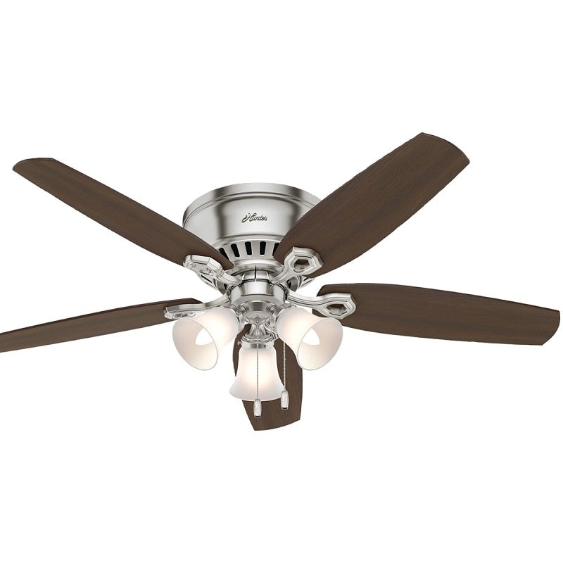 Hunter 53328 Ceiling Fan, 5-Blade, Brazilian Cherry/Harvest Mahogany Blade, 52 in Sweep, 3-Speed, With Lights: Yes