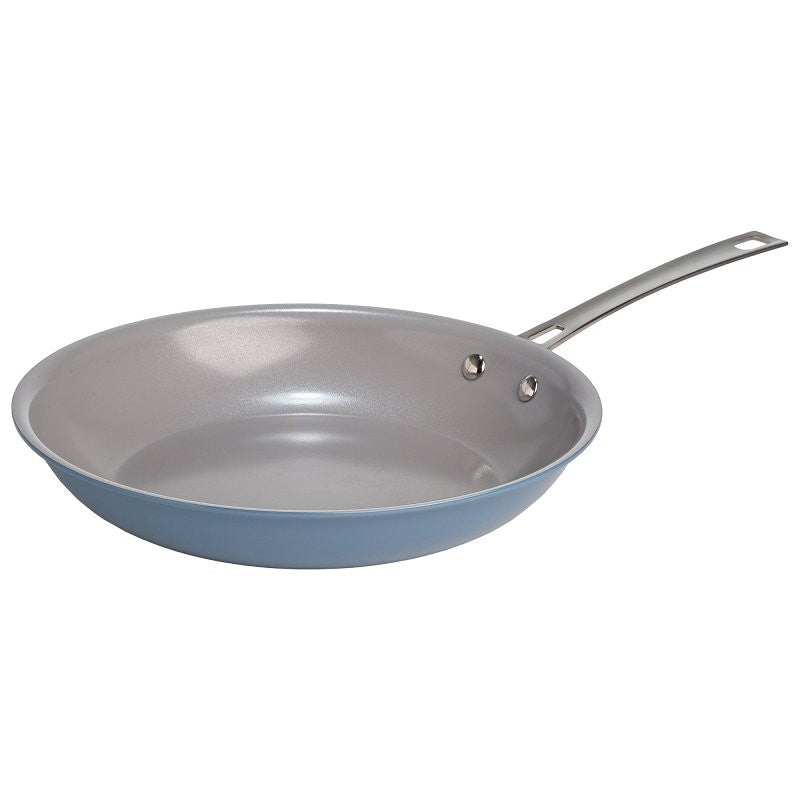 Ecolution EL11058-AS Fry Pan, 11 in Dia, Aluminum, Dusty Blue, Ceramic-Coated, Non-Stick: Yes, Dishwasher Safe: Yes