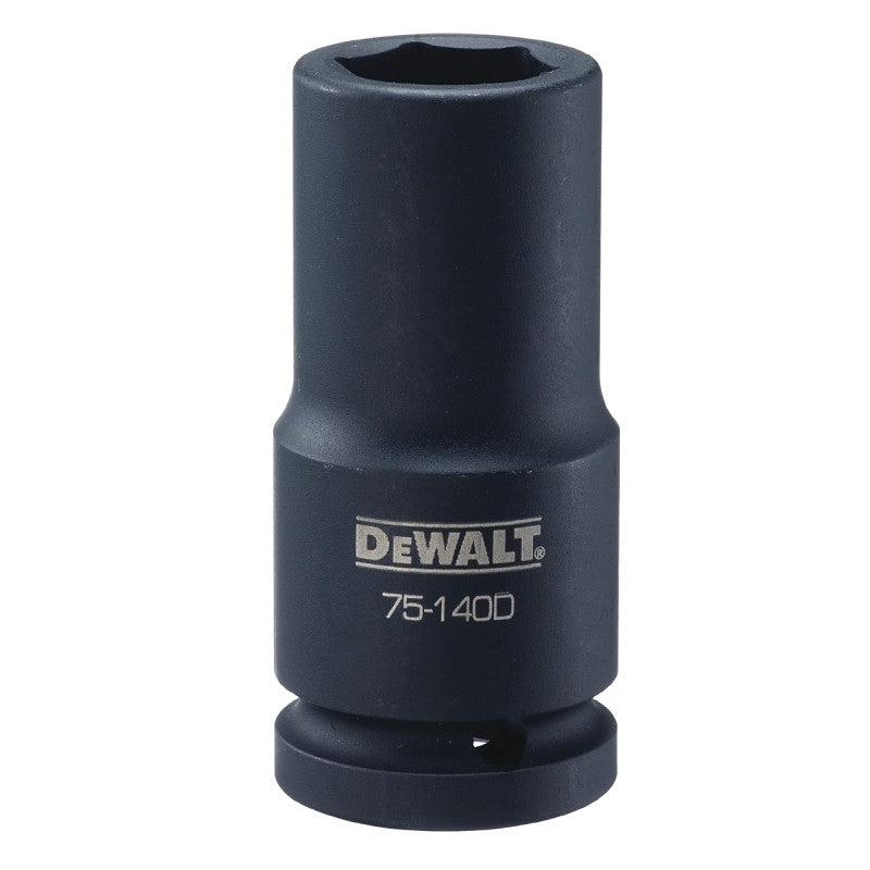 DEWALT DWMT75140OSP Impact Socket, 22 mm Socket, 1/2 in D Socket, 3/4 in Drive, 6-Point, CR-440 Steel, Black Oxide