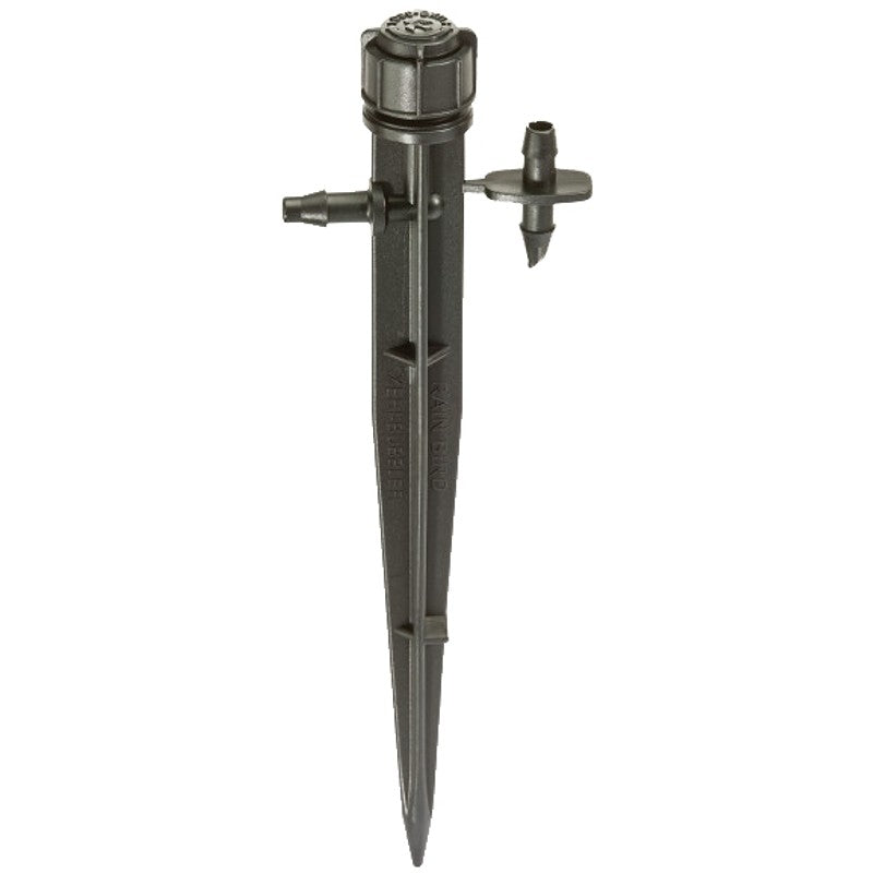 Rain Bird MUF-SPK4S Micro Umbrella Bubbler, Staked, Barb, Full-Circle, 0 to 35 gph, Black