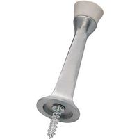 Heavy Duty Solid Brass Square Tapered Door Stop Satin Chrome