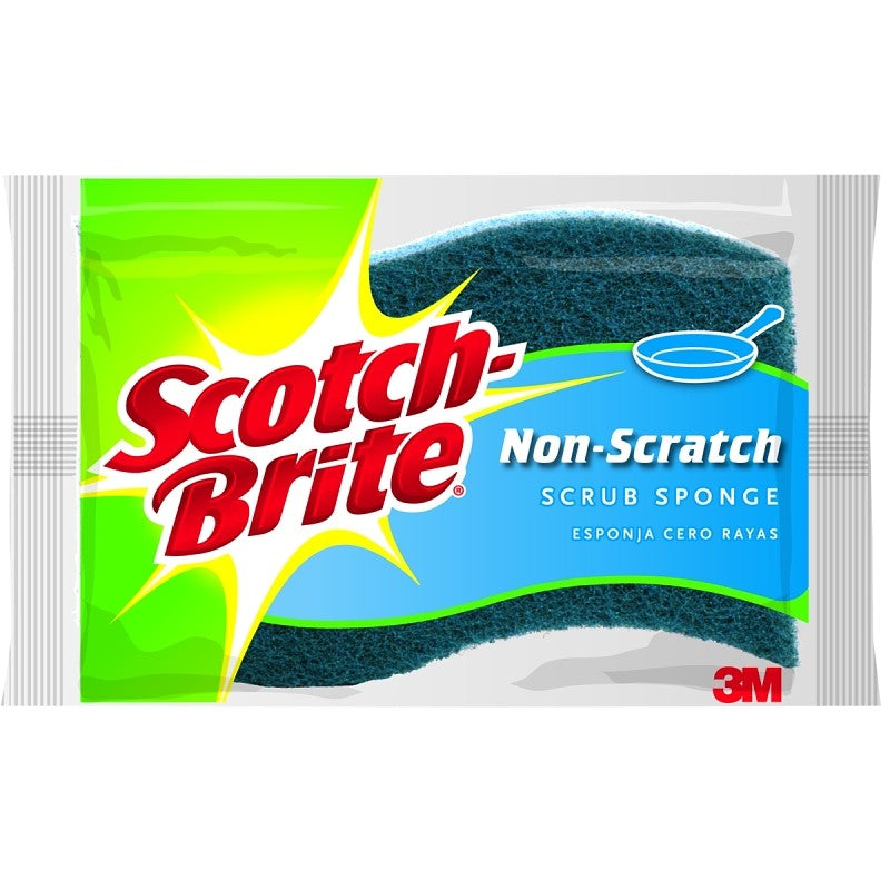 Scotch-Brite 521 Scrub Sponge, 4.4 in L, 2.6 in W, Blue