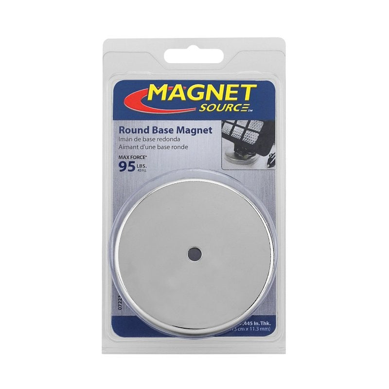 Magnet Source 07223 Round Base Magnet, Ceramic, 1.2 in ID x 3.2 in OD Dia, 0.44 in H