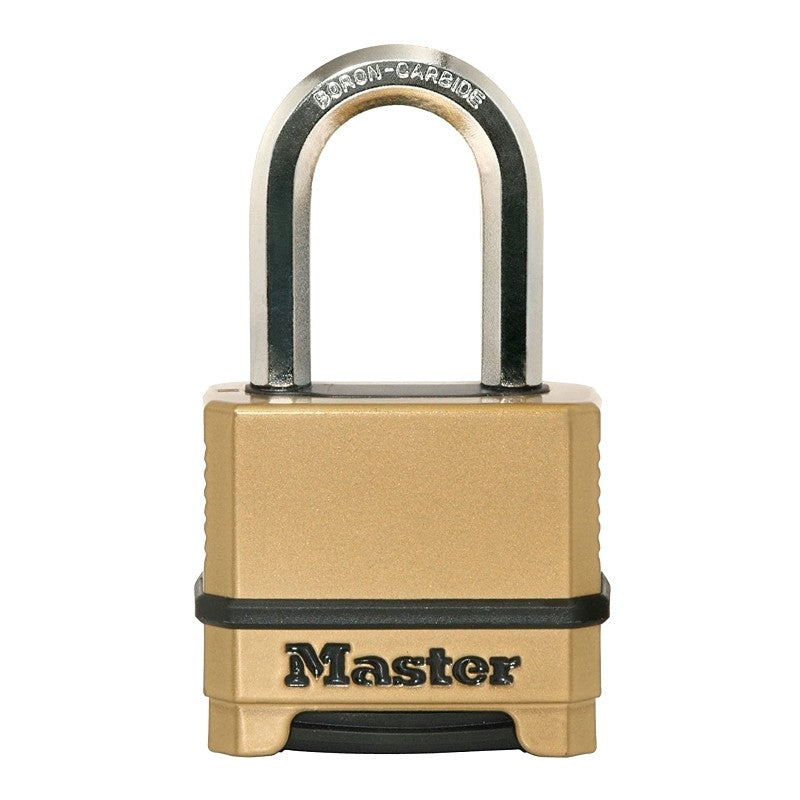 Master Lock Magnum Series M175XDLFCCSEN Padlock, 5/8 in Dia Shackle, Boron Carbide Steel Shackle, Steel Body