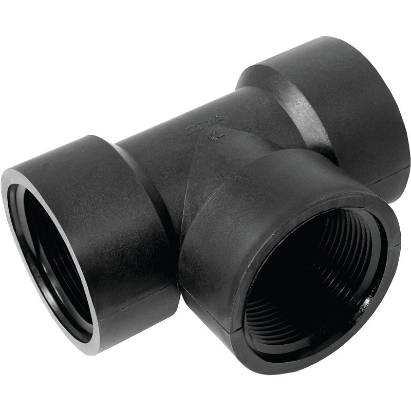 Green Leaf TT100P Pipe Tee, 1 in, FPT, Polypropylene, Black