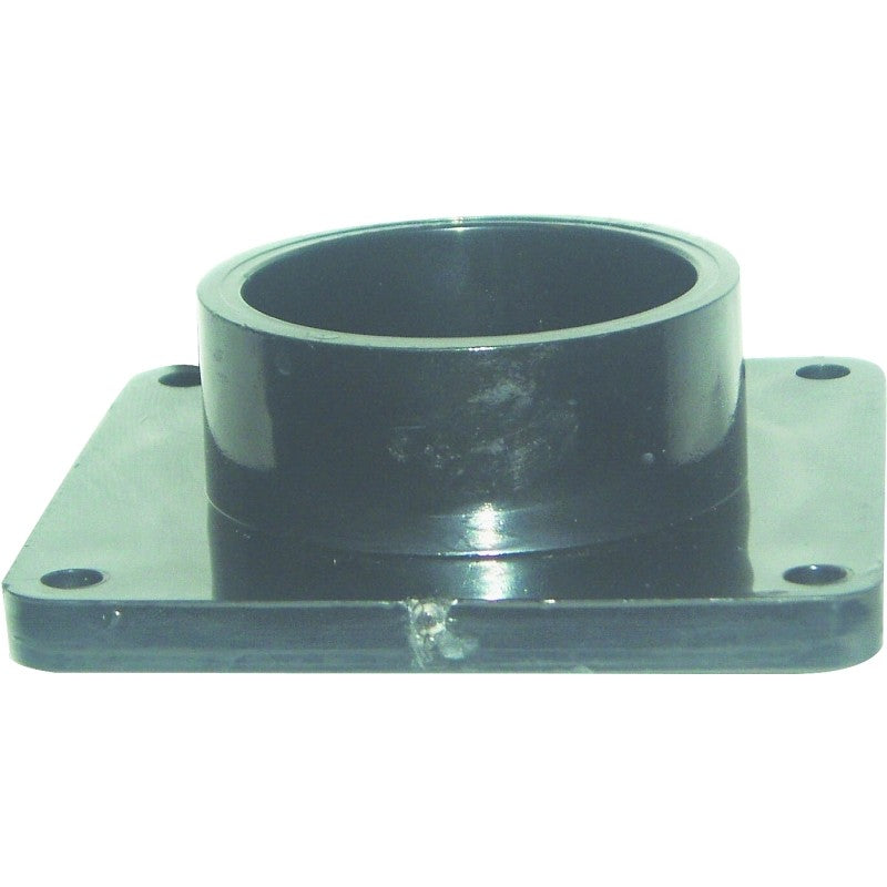 US Hardware RV-727C Spigot with Flange, 1-1/2 in ID, Slip x Male, ABS, Black