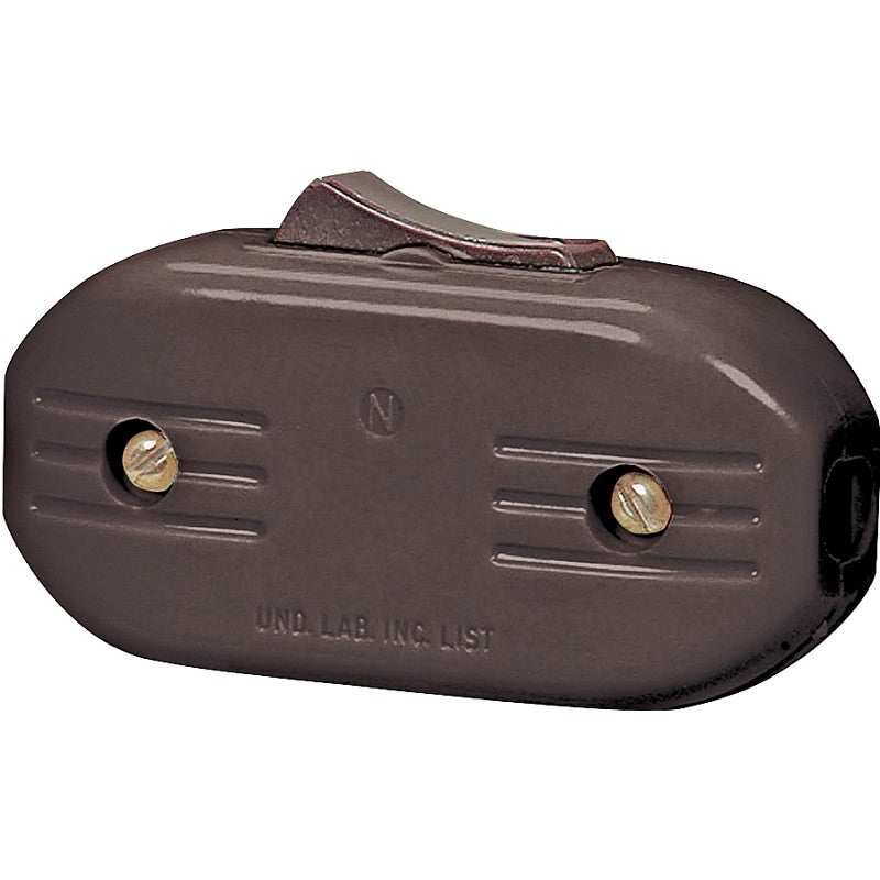 Eaton Wiring Devices 933 933B-BOX Switch, 3 A, 120 V, Screw Terminal, Phenolic, Brown