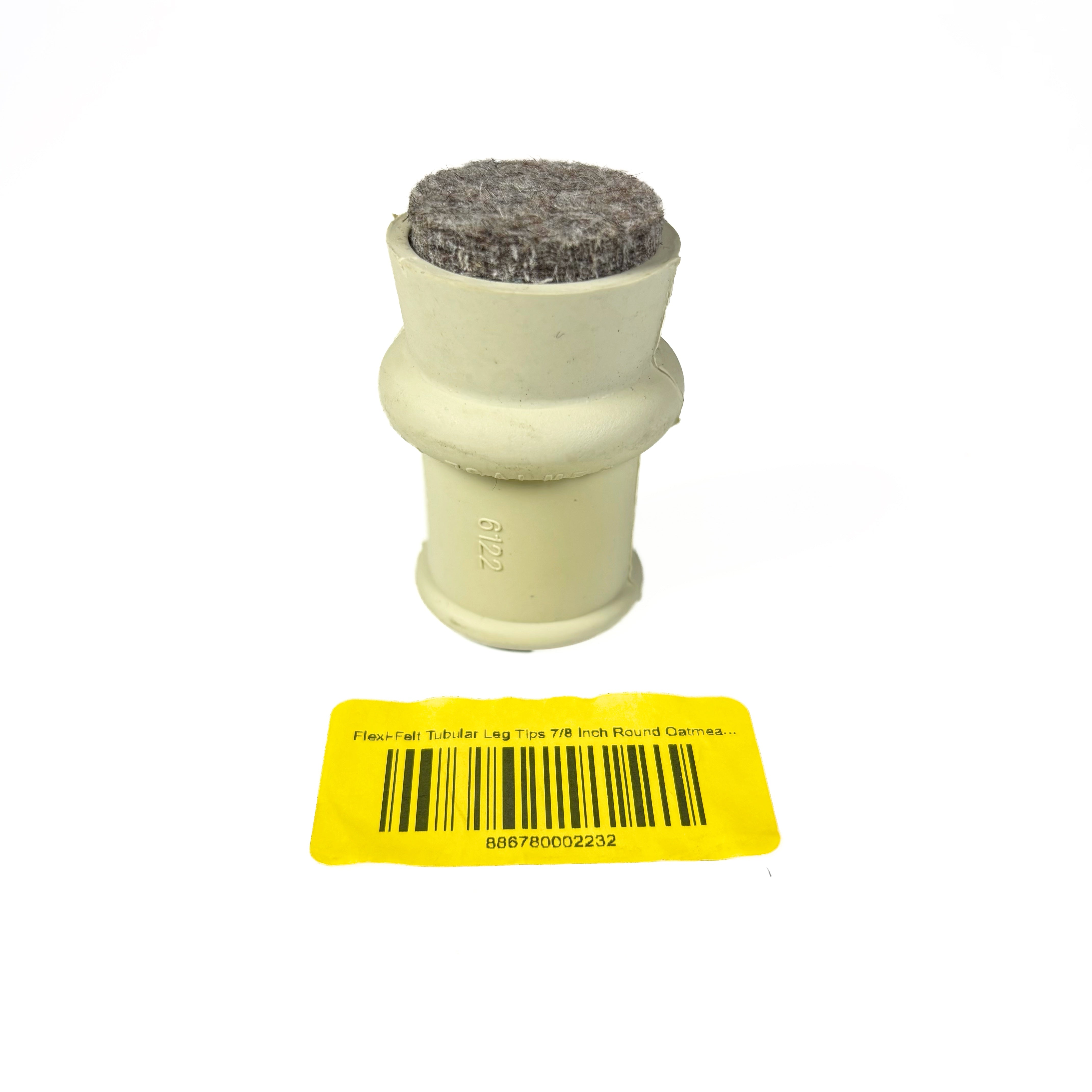 Flexi-Felt Tubular Leg Tips 7/8 Inch Round Oatmeal Bulk Pack (POS)