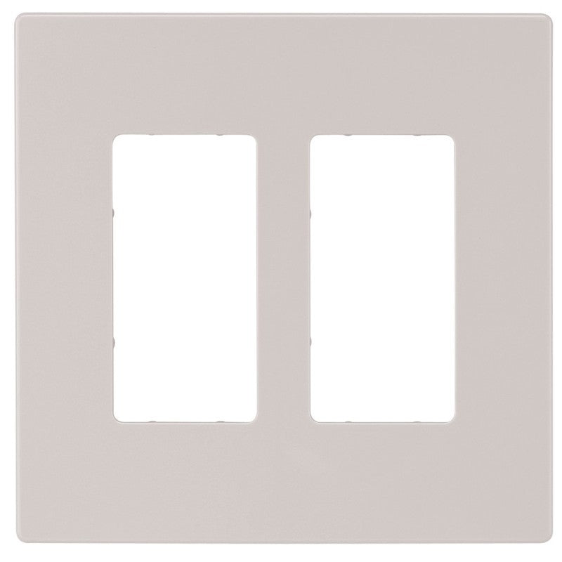 Eaton Cooper Wiring PJ PJS262W Wallplate, 4.87 in L, 4.94 in W, 2 -Gang, Polycarbonate, White, High-Gloss
