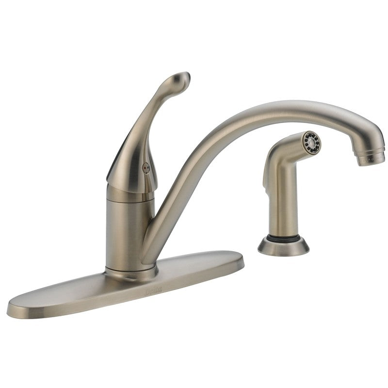 Delta COLLINS Series 440-SS-DST Kitchen Faucet with Side Sprayer, 1.8 gpm, 1-Handle, Brass, Stainless Steel