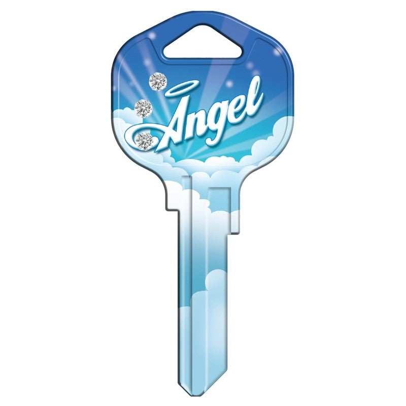 Hy-Ko 16005KW1-ANBL Key Blank, Angel Bling, Brass, Nickel-Plated, For: Kwikset KW1 Keyways, KW1 Key Number (Pack of 5)