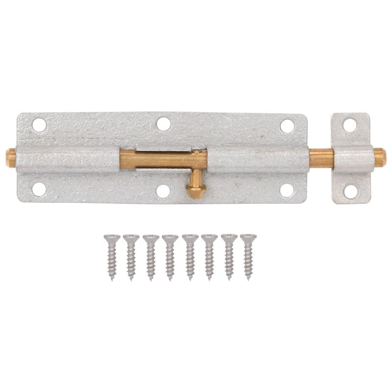 ProSource CL-702-PS Barrel Bolt, 0.31 Dia in Bolt Head, 6 in L Bolt, Brass Pin/Steel, Galvanized