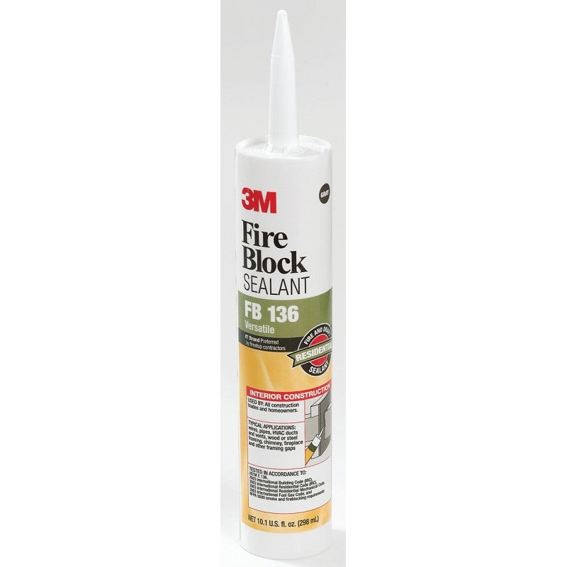 3M FB 136 Fire Block Sealant, Gray, 10.1 oz Cartridge