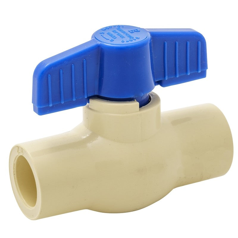 B & K 107-125HN Ball Valve, 1 in Connection, Compression, 100 psi Pressure, CPVC Body