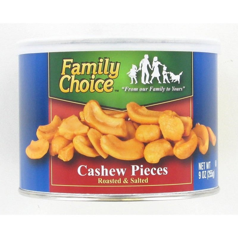 Family Choice 808 Cashew Piece, 9 oz Can (Pack of 12)