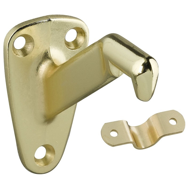 National Hardware N112-888 Handrail Bracket, 250 lb, Zinc, Brass, 5/PK