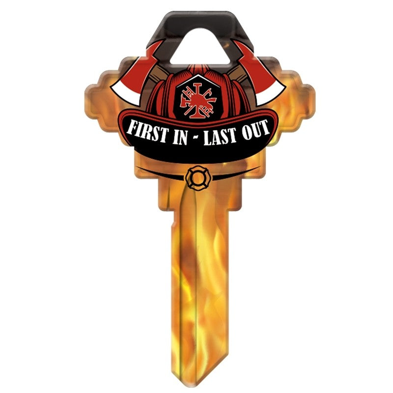 Hy-Ko 15005SC1-FRMN Key Blank, Fireman Symbol, Brass, For: Schlage SC1 Keyways, SC1 Key Number (Pack of 5)