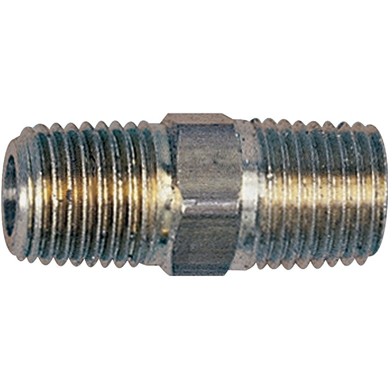 Tru-Flate 21-505 Air Line Coupling, 1/4 in, MNPT, Brass