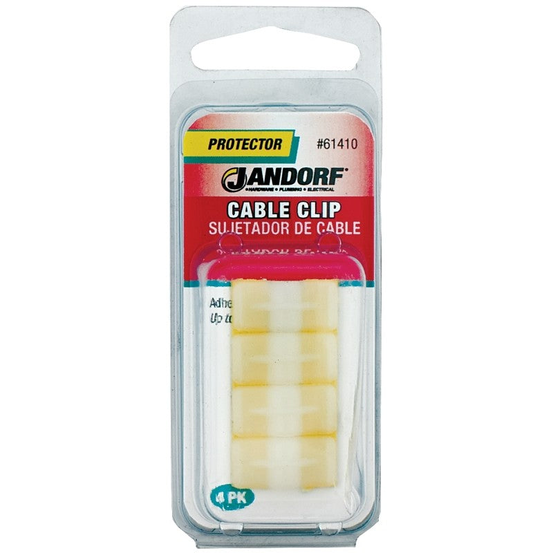 Jandorf 61410 Cable Clip, Clamping Range: 1/8 in, Nylon, Natural