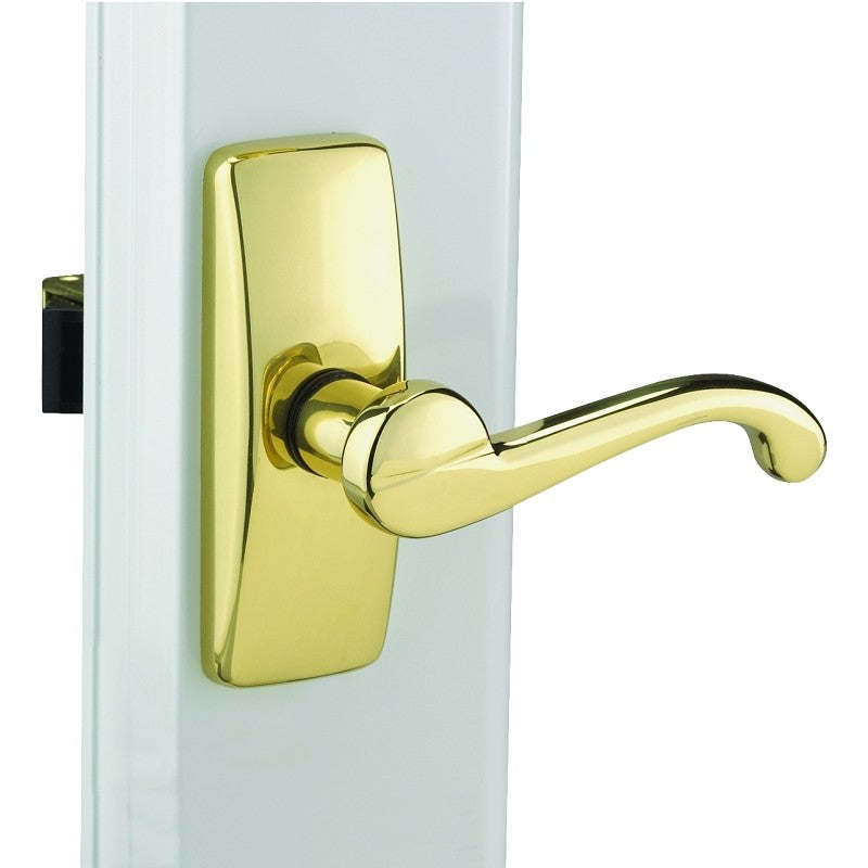 Wright Products VGL025-555 Lever Latch Set, Brass, 3/4 to 2 in Thick Door