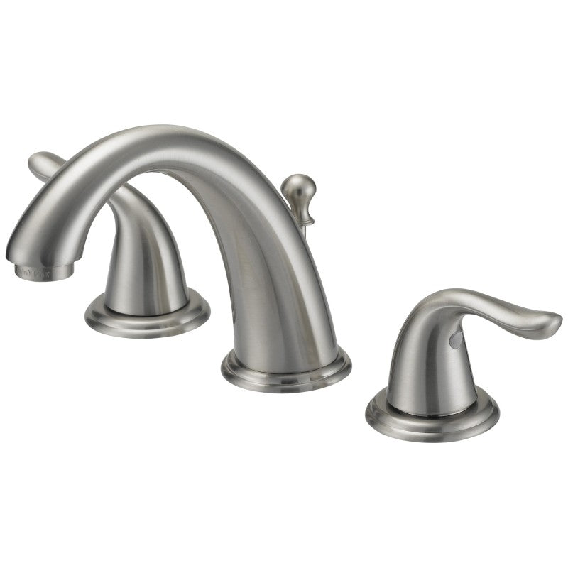 Boston Harbor TQ-FW6B0000NP Lavatory Faucet, 1.2 gpm, 2-Handle, 3-Faucet Hole, Brass/Plastic/Zinc, Lever Handle