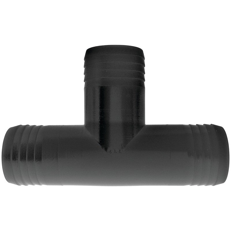 Green Leaf T38P Hose Adapter Tee, 3/8 in, Hose Barb, Polypropylene, Black (Pack of 5)