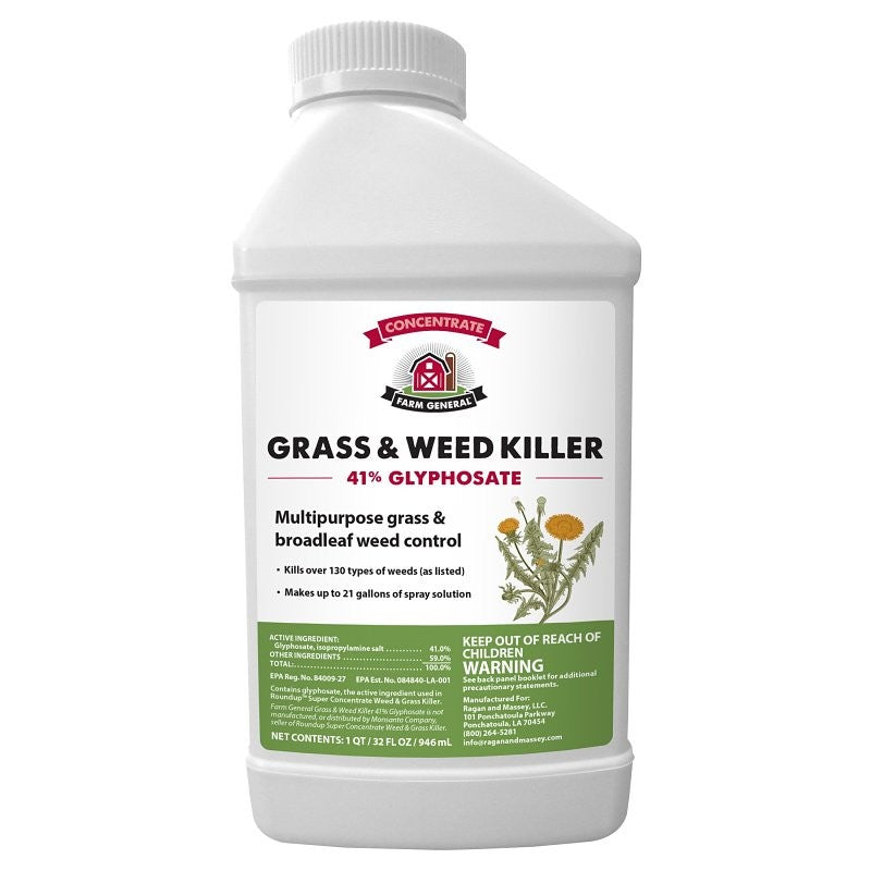 Farm General 75270 Weed and Grass Killer With 41% Glyphosate, 1 qt