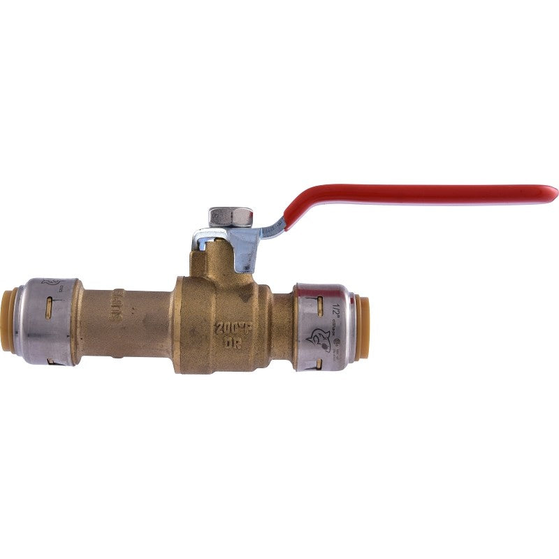 SharkBite UR24735 Ball Valve, 1/2 in Connection, Slip, 250 psi Pressure, Brass Body