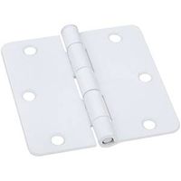Door Hinge 3 Inch 1/4 Radius Prime Coat White
