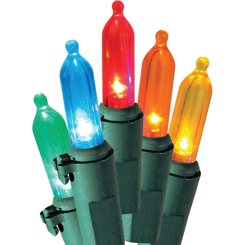 Sylvania V40832-49 Light Set, Christmas, 120 V, 2.4 W, 50-Lamp, LED Lamp, Blue/Green/Orange/Red/Yellow Lamp