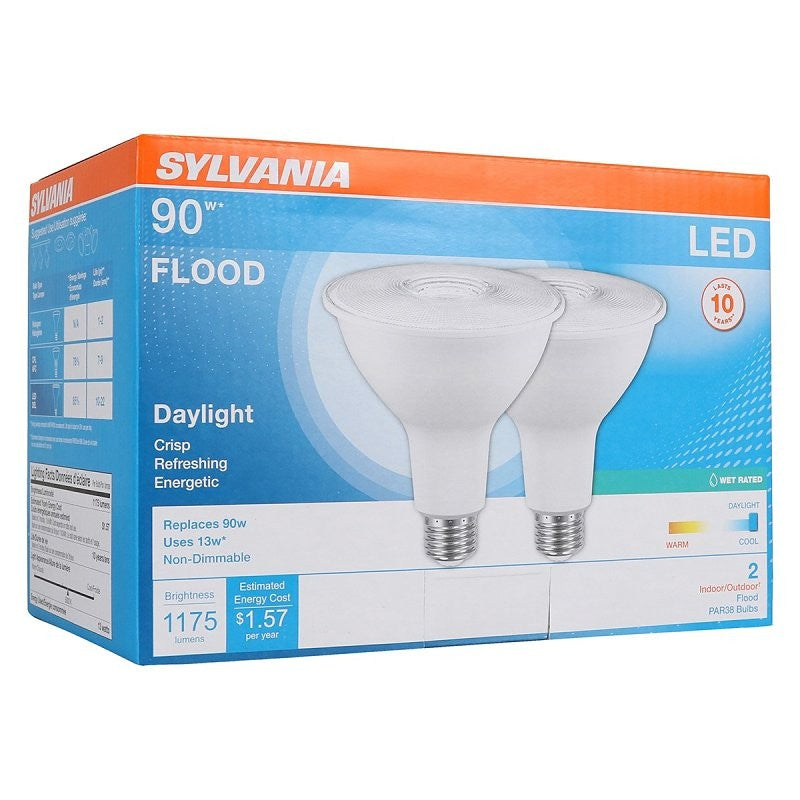 Sylvania 79736 LED Bulb, Flood/Spotlight, 90 W Equivalent, E26 Lamp Base, Daylight Light, 5000 K Color Temp