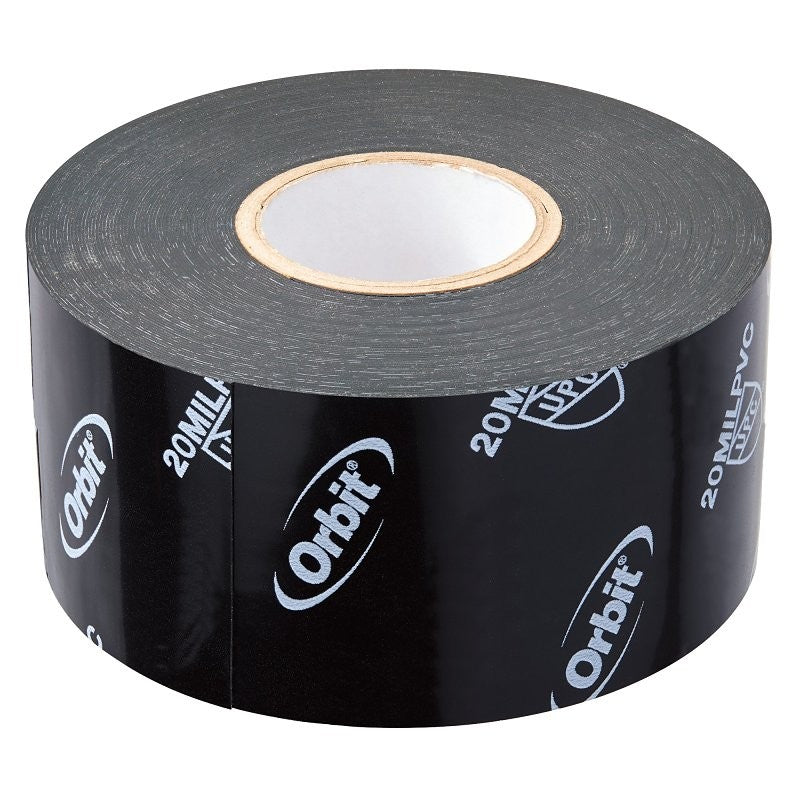 Orbit 53550 Pipe Wrap Tape, 50 ft L, 2 in W, PVC, Black (Pack of 40)