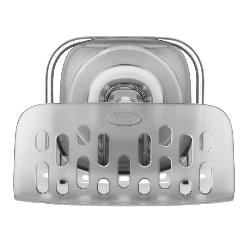 Good Grips StrongHold Series 13273500 Suction Sponge Holder, Stainless Steel, Gray, Suction Mounting (Pack of 6)