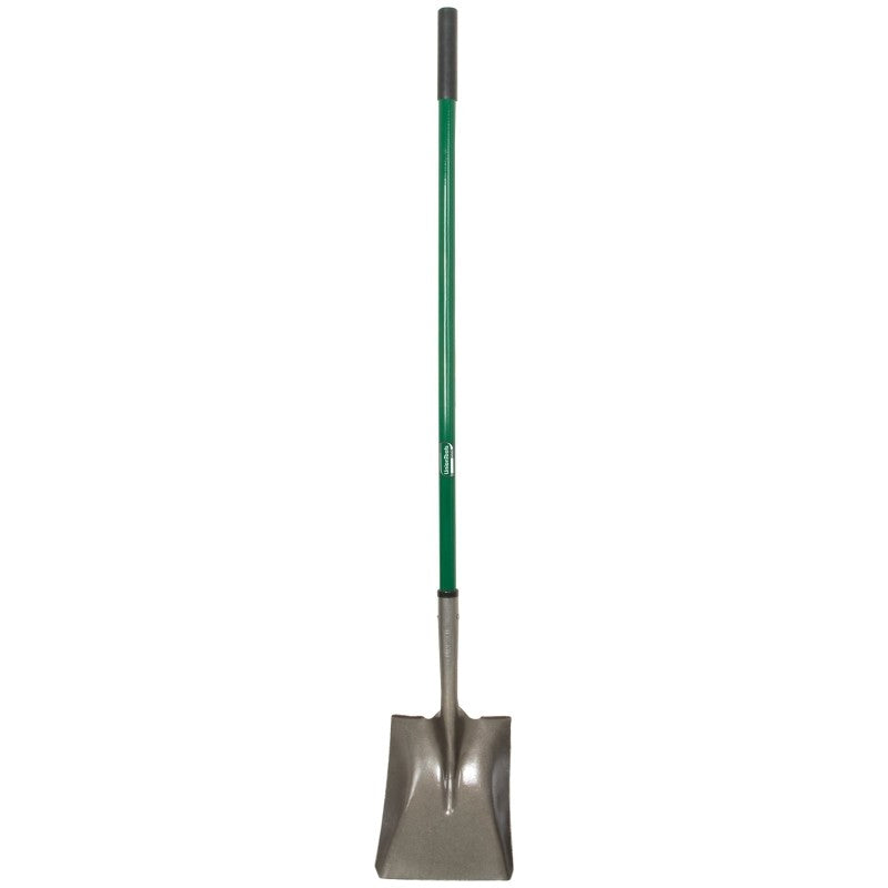 UnionTools 2432100 Square Point Shovel, 8.61 in W Blade, Steel Blade, Fiberglass Handle, 43 in L Handle