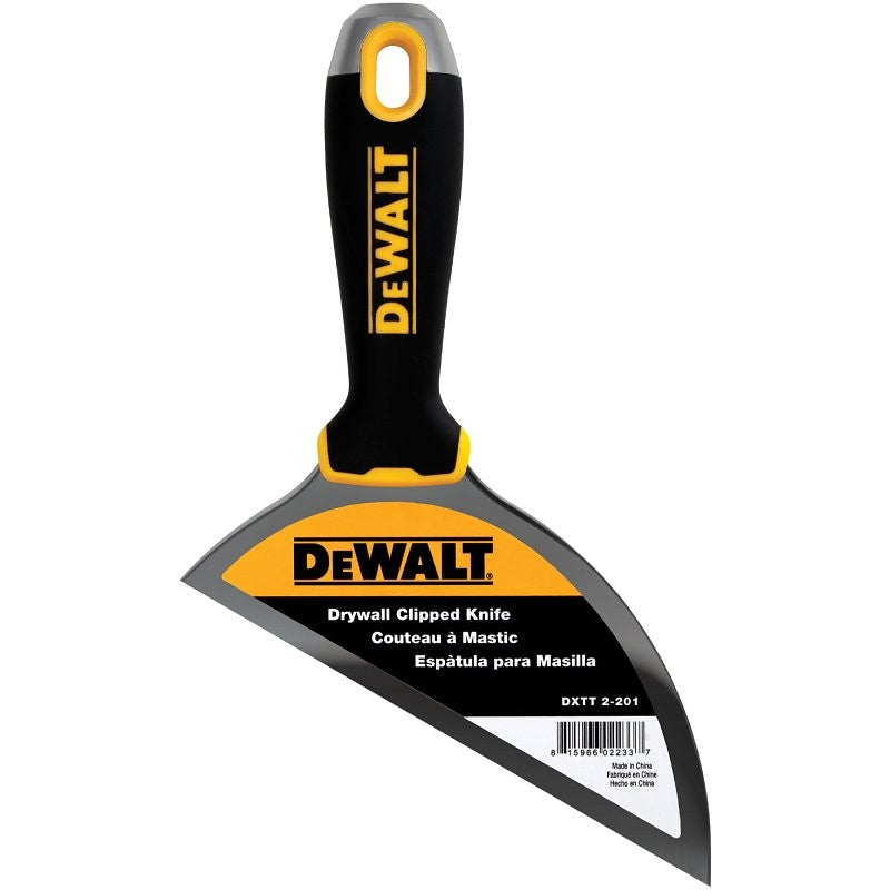 DEWALT DXTT-2-201 Clipped Knife, 6 in W Blade, Stainless Steel Blade, Ergonomic, Soft Grip Handle, Nylon Handle (Pack of 4)