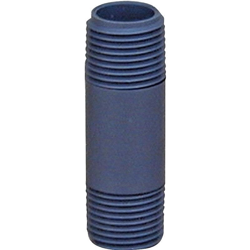 Genova 300 Series P-34-6 Pipe Nipple, 3/4 in, MIP, PVC, Gray, SCH 80 Schedule, 6 in L