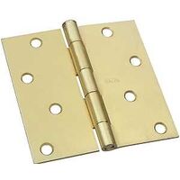 Door Hinge 4 Inch Square Corner Satin Brass