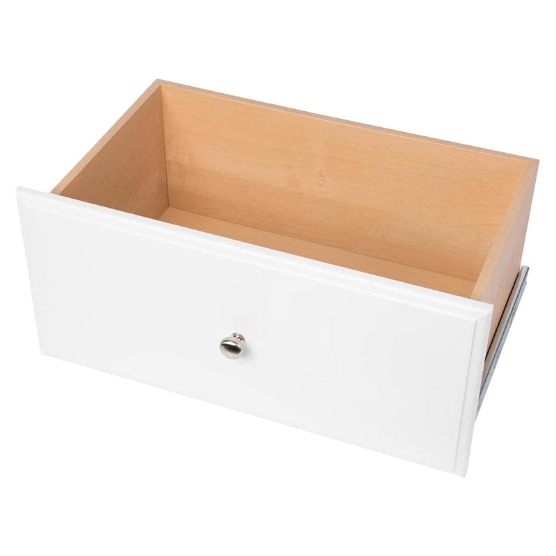 Easy Track RD12 Series Drawer, 24 in W, 12 in H, 14 in D, Wood, White