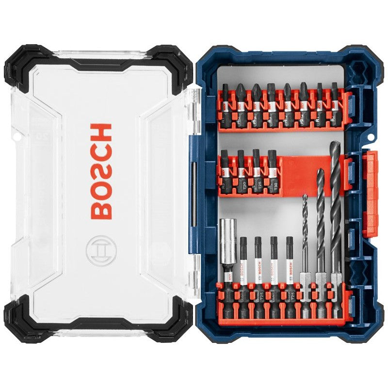 Bosch Impact Tough DDMS20 Drill Bit Set, 20-Piece, HCS, Black Oxide