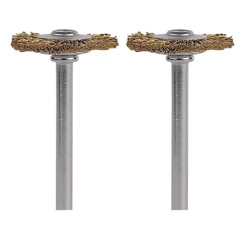 Dremel 535-02 Brush, 3/4 in Dia, 1/8 in Arbor/Shank, Brass Bristle