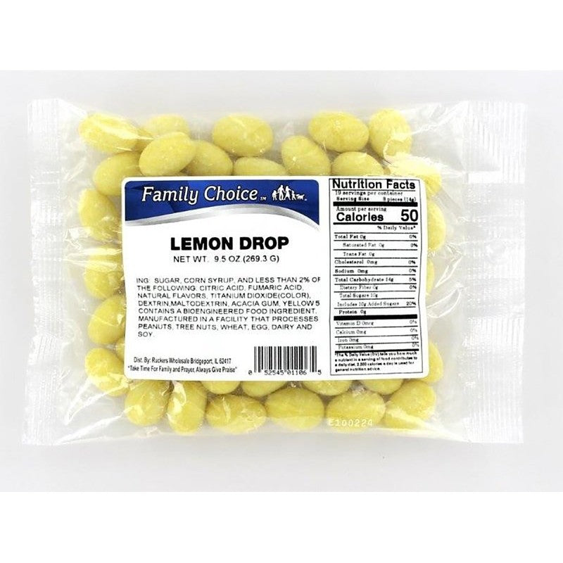 Family Choice 1106 Lemon Drop Candy, 1.5 oz (Pack of 12)