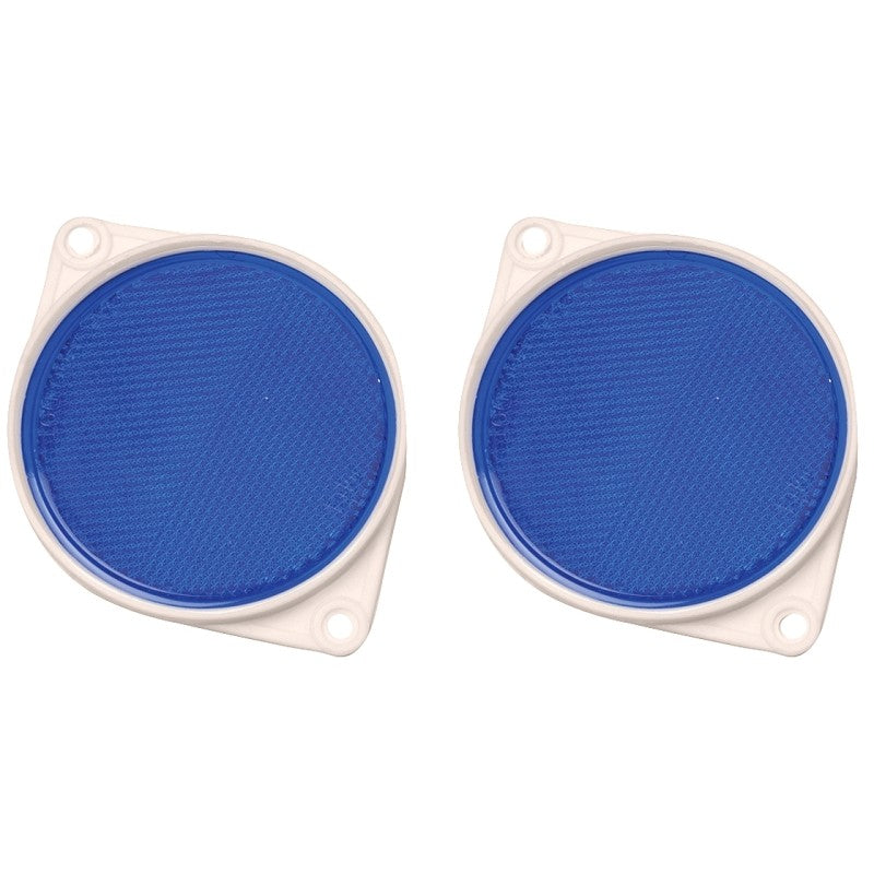 Hy-Ko CDRF-3B Carded Reflector, Bracket Mounting, 9.63 in L Post, Blue Reflector