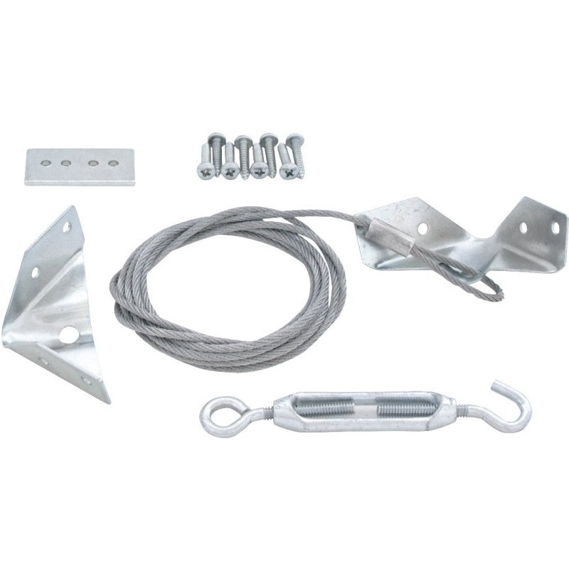 ProSource 33198ZCX-PS Anti-Sag Gate Kit, Steel, Silver, Zinc, 18-Piece, For: Outdoor