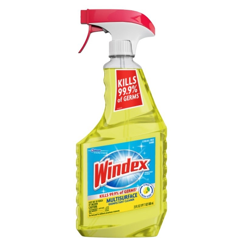 Windex 70251 Cleaner, 23 oz Spray Bottle, Liquid, Citrus, Yellow