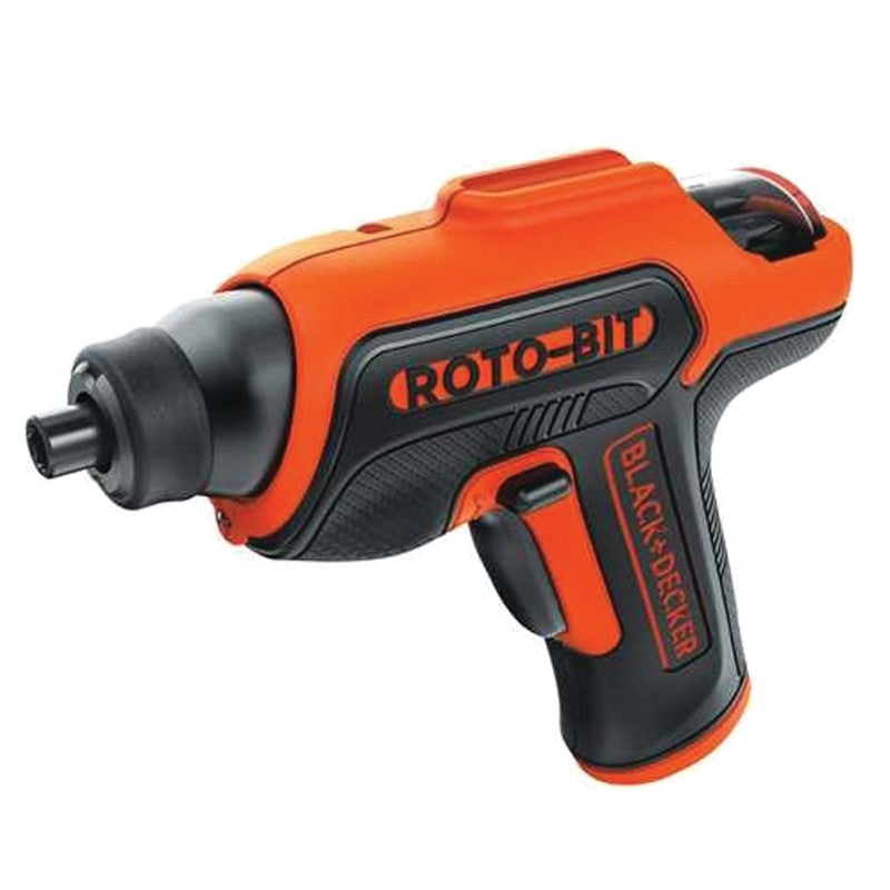 Black+Decker BDCS50C Screwdriver, Battery Included, 4 V, 1.4 Ah, Hex Chuck, 1/4 in Chuck