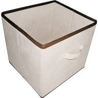 Non-Woven Folding Storage Bin 11 By 10-1/2 By 10-1/2 Inches Tan