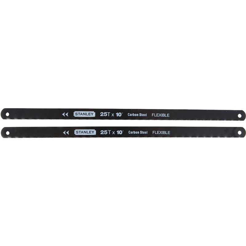 STANLEY 15-904A Hacksaw Blade, 10 in L, 24 TPI, HCS Cutting Edge