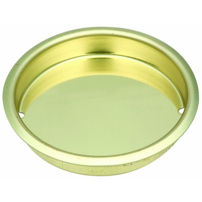 National Hardware N115-964 Door Cup Pull, 1-3/4 in Dia, 0.34 in D, Steel, Brass