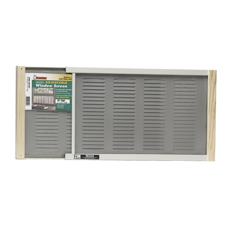 Frost King W.B. Marvin AWS1207 Window Screen, 10 in L, 21 to 37 in W, Aluminum