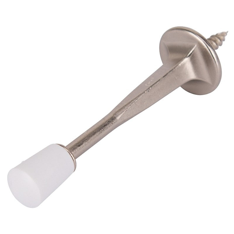 ProSource H20-Z023-PS Heavy-Duty Rigid Door Stop, 3-1/8 in Dia Base, 3-1/8 in Projection, Die-Cast Zinc & Plastic